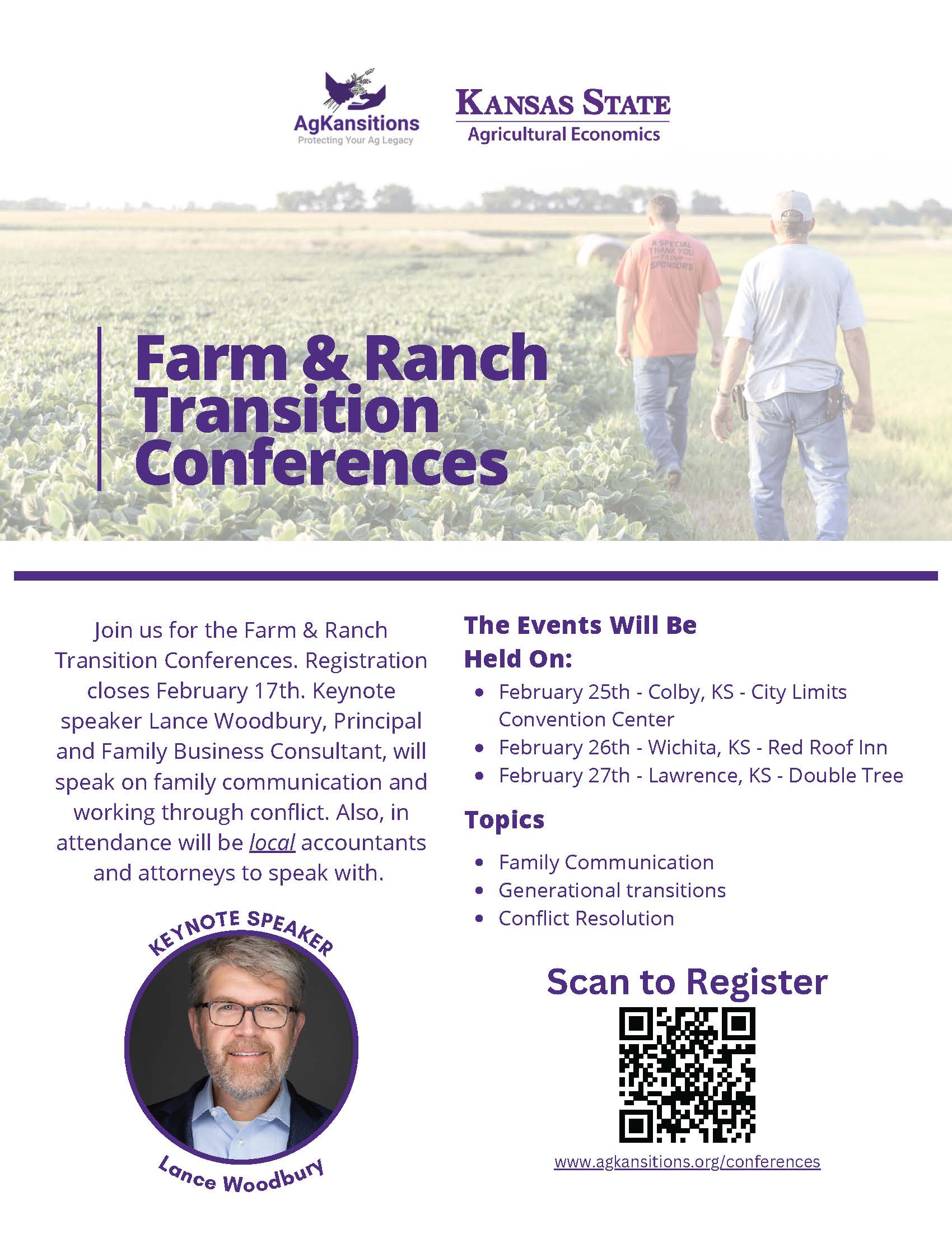 Farm & Ranch Transition Conference Lawrence, Kansas