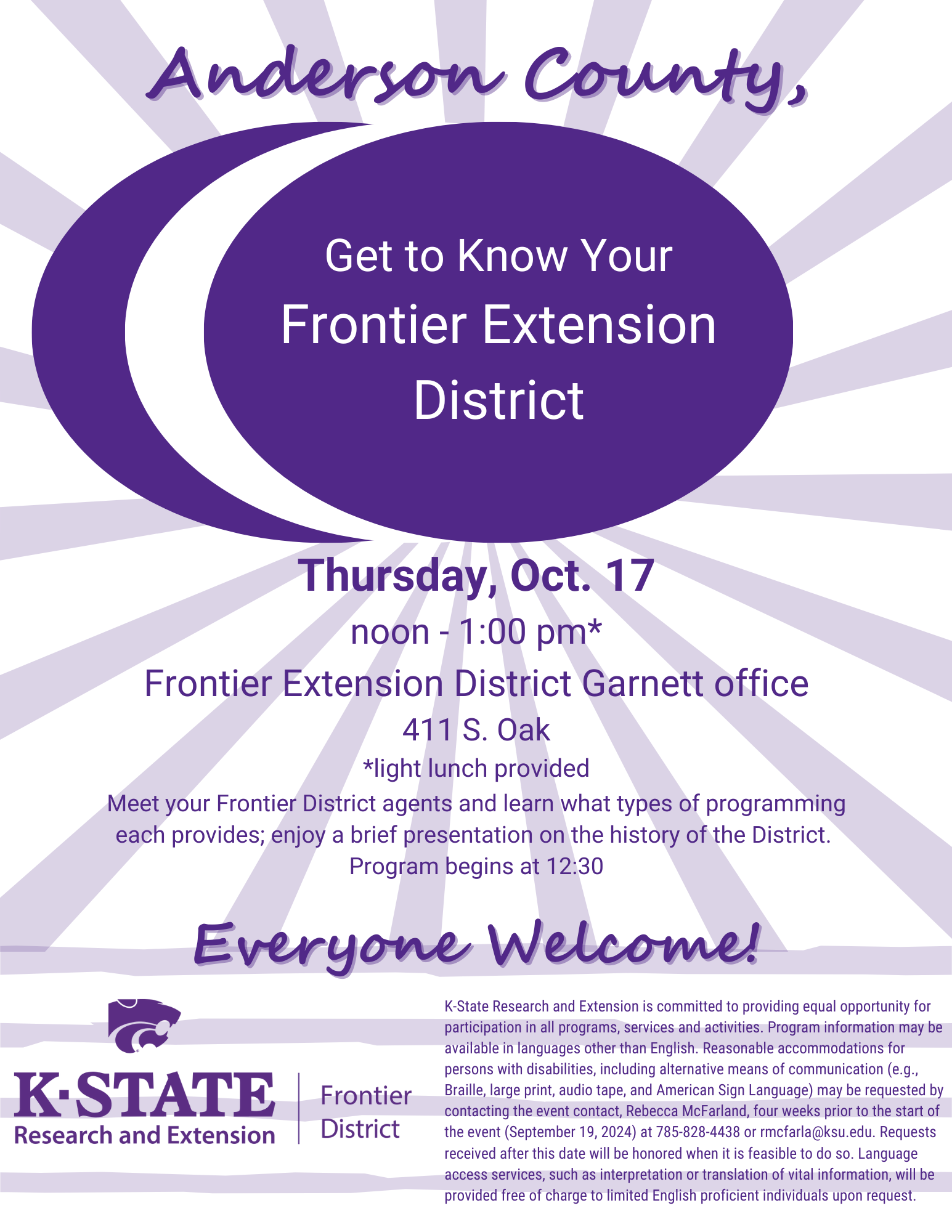 Garnett Chamber Get to Know Your Frontier Extension District